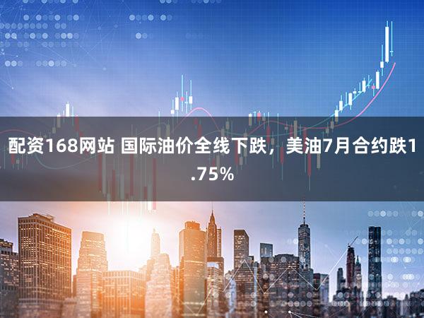 配资168网站 国际油价全线下跌，美油7月合约跌1.75%