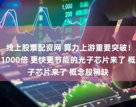 线上股票配资网 算力上游重要突破！速度提升1000倍 更快更节能的光子芯片来了 概念股稀缺
