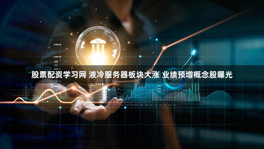 股票配资学习网 液冷服务器板块大涨 业绩预增概念股曝光