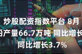炒股配资指数平台 8月中国铅产量66.7万吨 同比增长3.7%